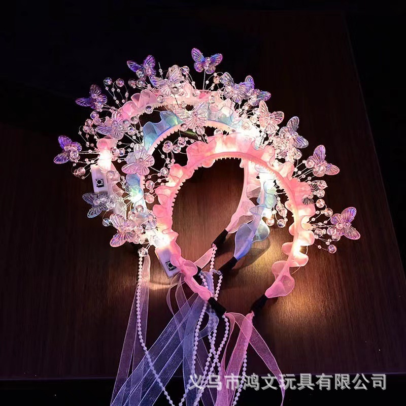 Hairband with Glowing Flowers
