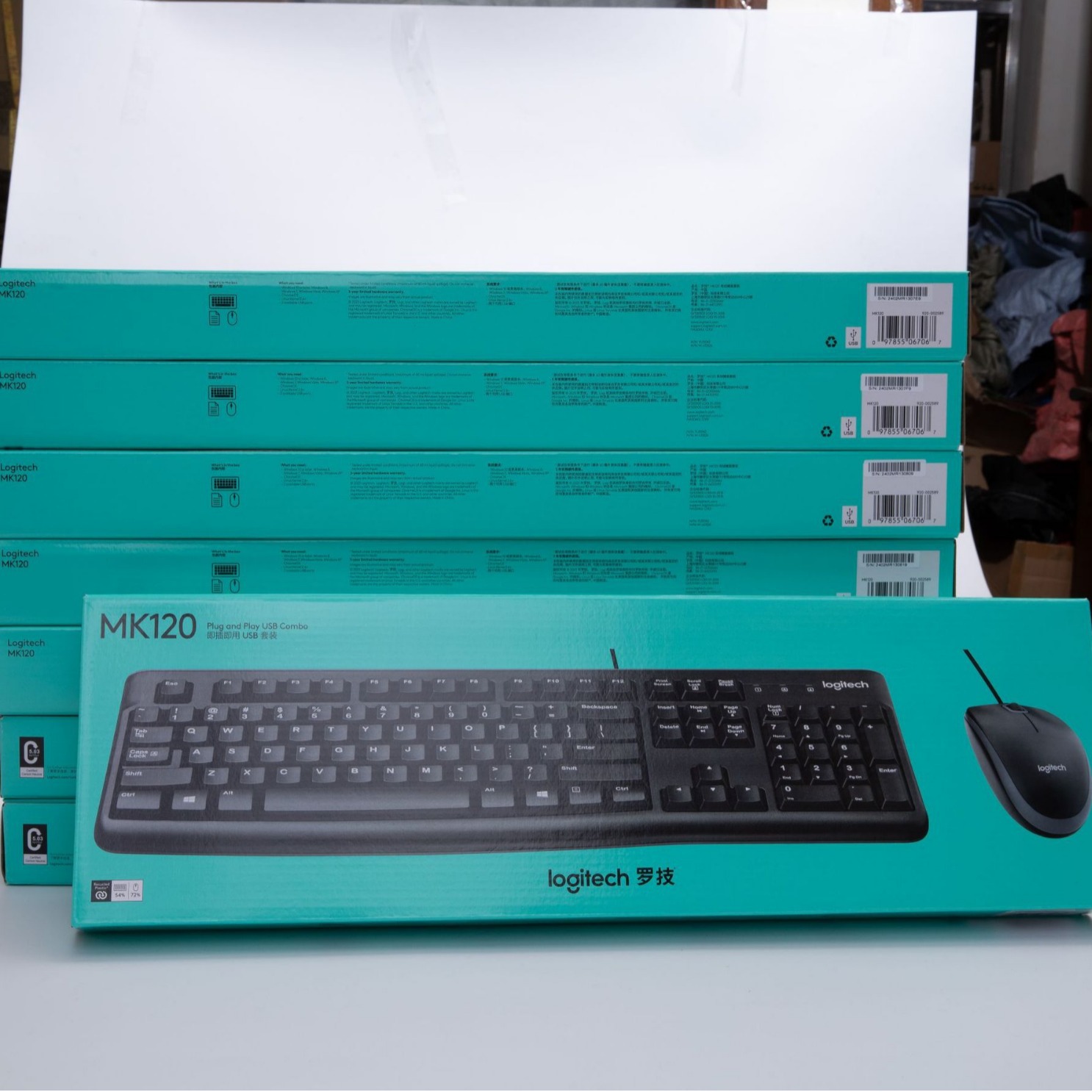 Logitech K120 Wired Keyboard for Windows, USB Plug-and-Play, Full-Size, Spill Resistant, Curved Space Bar PC/Laptop - Bangla Layout